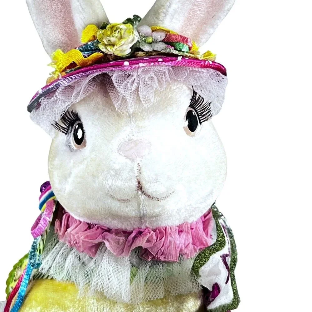 Katherines Collection Wayne Kleski Fairy Bunny Rabbit Flocked Eyelashes Signed - Picture 1 of 16